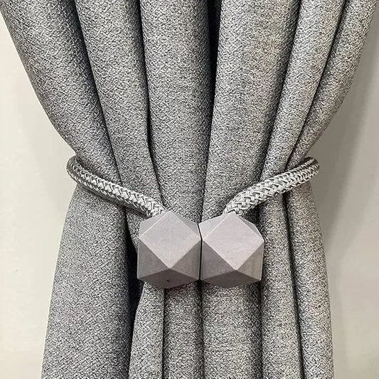 Magnetic Curtain Tiebacks || 1 Pieces Magnetic Curtain Clips Rope Curtain Holder Buckle Small Bead Curtain Buckle Clips Rope