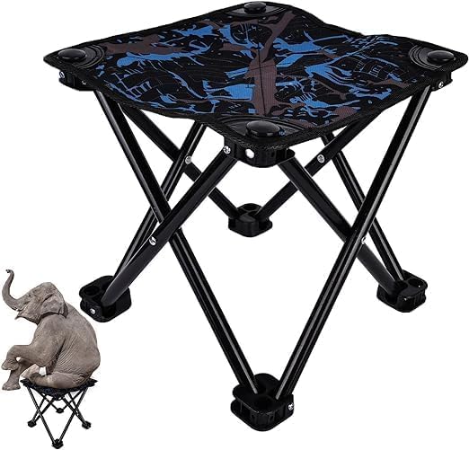 Folding Outdoor Portable Stool, Lightweight Chair Heavy Duty Camping Fishing Hiking Picnic Garden BBQ Chair Easy to Carry