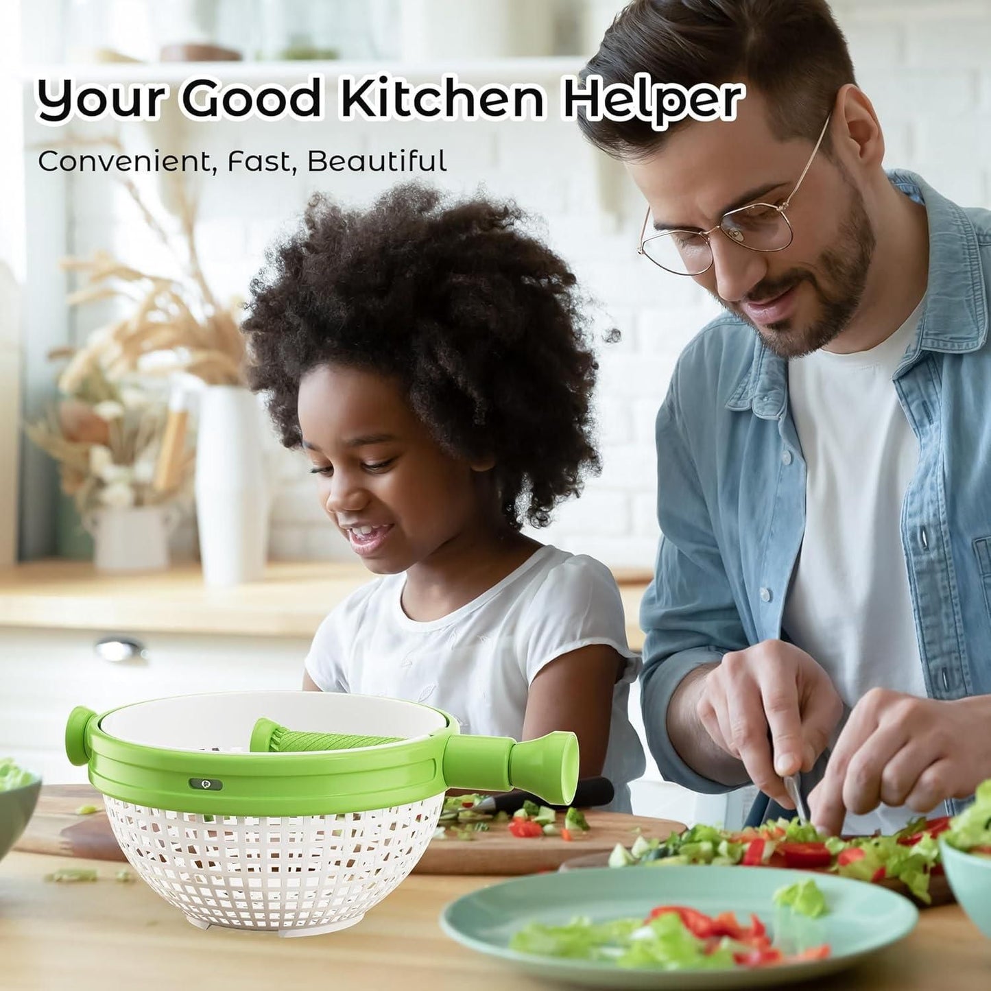 Spinning and Straining Colander