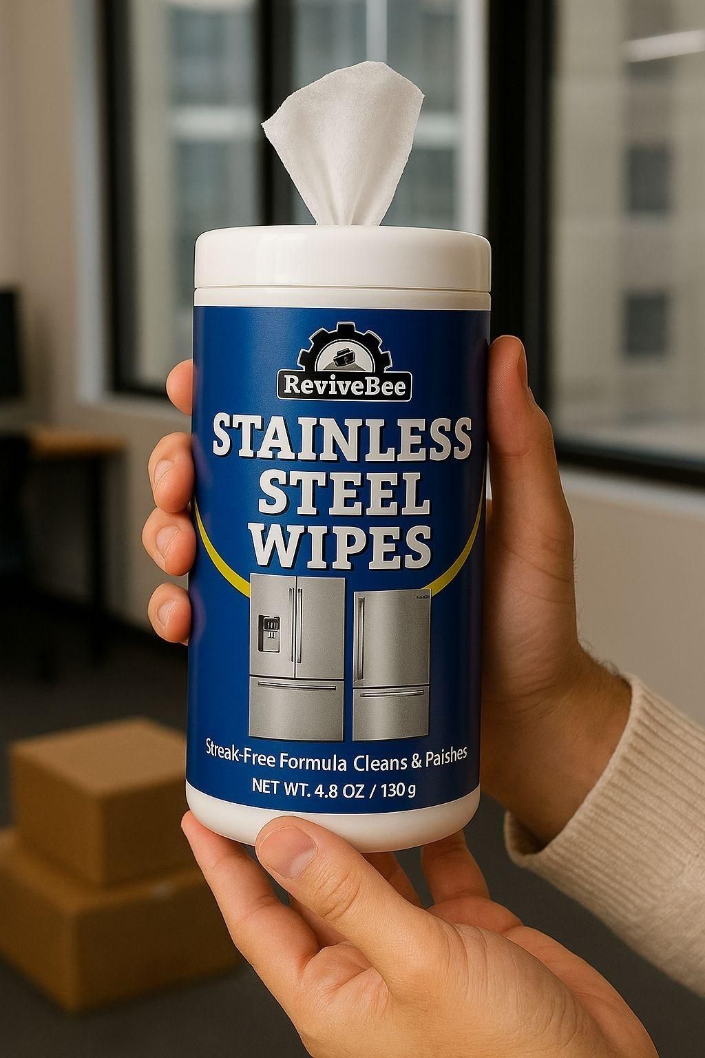 Stainless Steel Cleaning Wipes 130gm