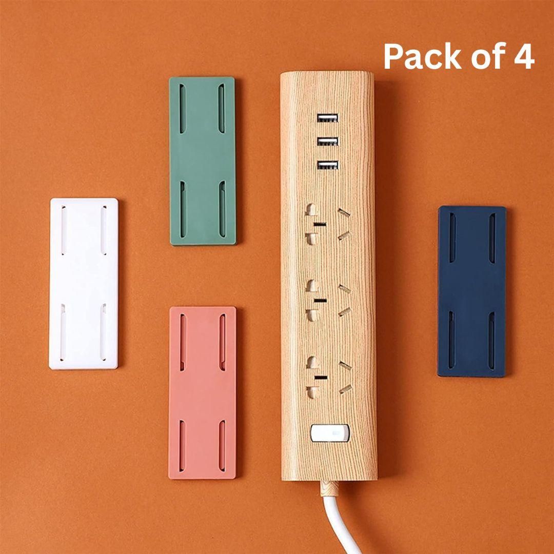 Self Adhesive Power Strip Holder (Pack of 4)