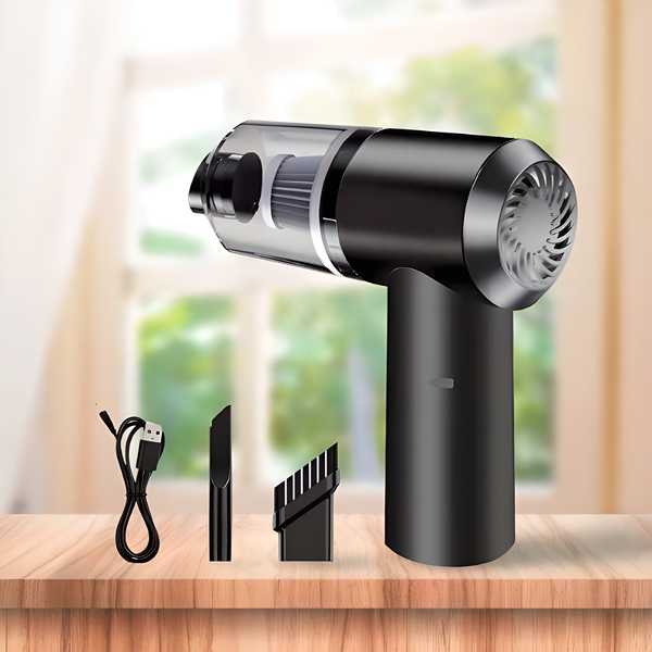 2-in-1 Rechargeable Handheld Wireless Vacuum Cleaner & Air Duster for Home & Car