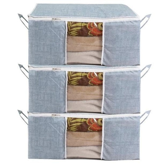 Storage Organizer- Solid Non Woven Storage Organizer (Set of 3)